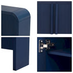 Armoire de rangement à rayures avec 4 portes, réglable
