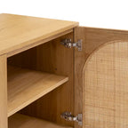 Buffet en chêne naturel à 3 portes et cannage
