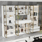 Vitrine d'affichage modulaire haute noire avec LED, 1 personne