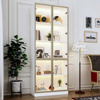 Vitrine d'affichage modulaire haute noire avec LED, 1 personne