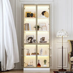 Vitrine d'affichage modulaire haute noire avec LED, 1 personne
