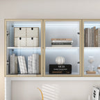 Vitrine d'affichage modulaire haute noire avec LED, 1 personne