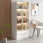Vitrine d'affichage modulaire haute noire avec LED, 1 personne