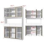 Vitrine d'affichage modulaire haute noire avec LED, 1 personne