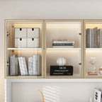 Vitrine d'affichage modulaire haute noire avec LED, 1 personne