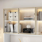 Vitrine d'affichage modulaire haute noire avec LED, 1 personne