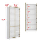 Vitrine d'affichage modulaire haute noire avec LED, 1 personne