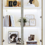 Vitrine d'affichage modulaire haute noire avec LED, 1 personne