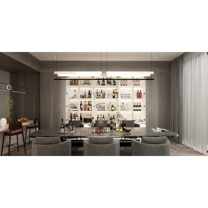 Vitrine d'affichage modulaire haute noire avec LED, 1 personne