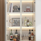 Vitrine d'affichage modulaire haute noire avec LED, 1 personne