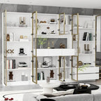 Vitrine d'affichage modulaire haute noire avec LED, 1 personne