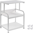 Support d'imprimante à 3 niveaux avec roulettes, blanc/brun/noir, pour 1 imprimante