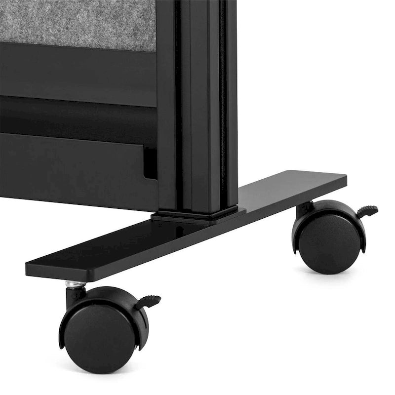 Cloison Modulaire Noir Brillant – Ensemble 2 Murs