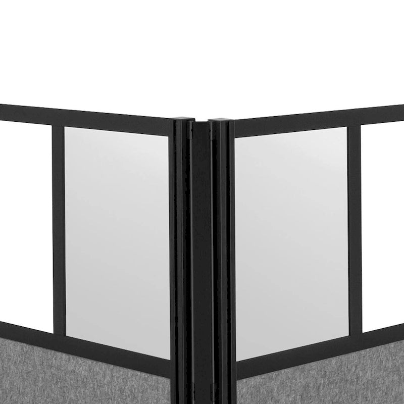 Cloison Modulaire Noir Brillant – Ensemble 2 Murs