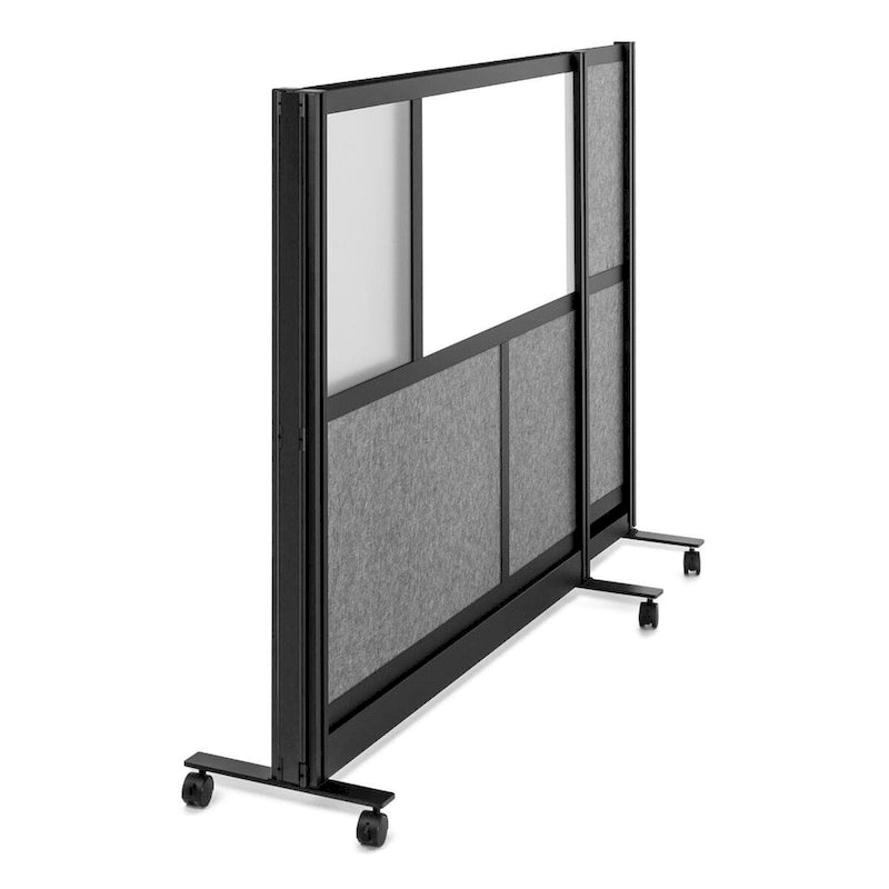 Cloison Modulaire Noir Brillant – Ensemble 2 Murs