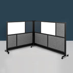 Cloison Modulaire Noir Brillant – Ensemble 2 Murs