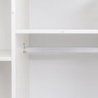 Buffet de salle à manger blanc à 2 portes avec pieds dorés