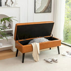 Banc de rangement en similicuir gris/marron, 1 place