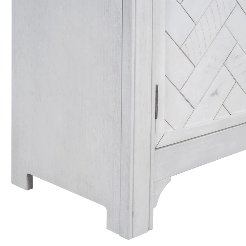 Armoire de rangement vintage bleu antique avec étagères réglables