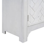 Armoire de rangement vintage bleu antique avec étagères réglables