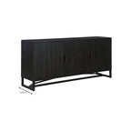 Buffet à 6 étagères en pin recyclé naturel/noir