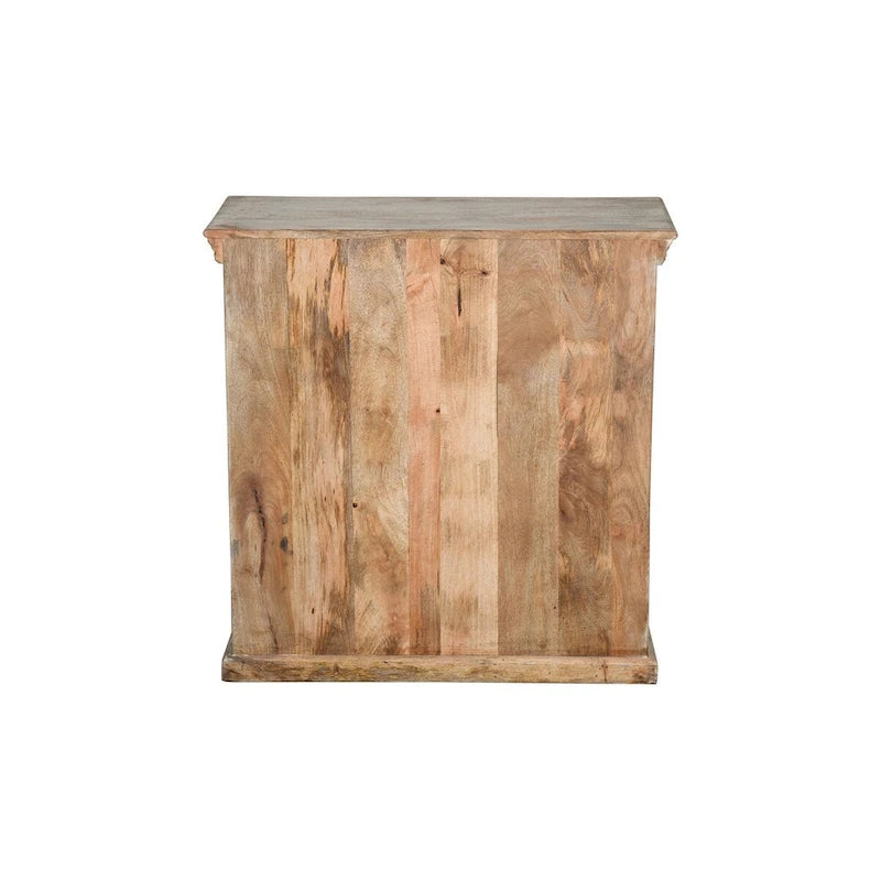 Armoire d'appoint rustique blanche à 2 portes