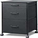 Commode classeur mobile pour chambre à coucher avec 3 tiroirs - 15,7 P x 15,4 L x 29,5 H