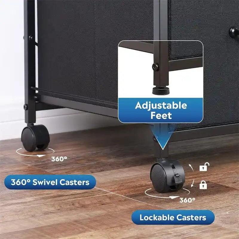Commode classeur mobile pour chambre à coucher avec 3 tiroirs - 15,7 P x 15,4 L x 29,5 H