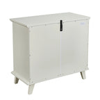 Buffet blanc antique avec portes vitrées, pour salon/salle à manger
