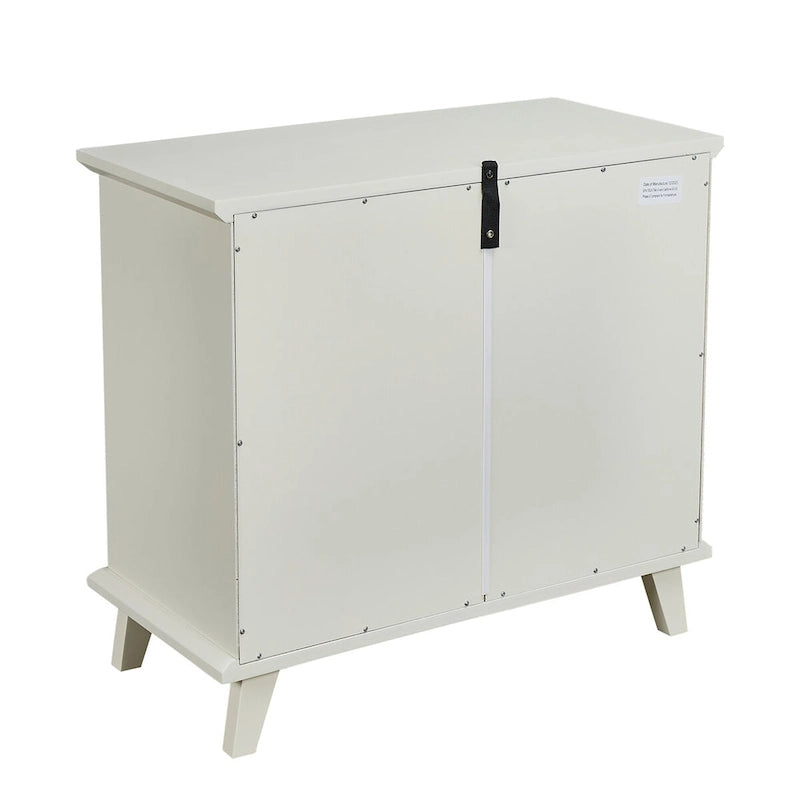 Buffet blanc antique avec portes vitrées, pour salon/salle à manger