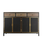 Bahut gris foncé moderne, 4 portes et 3 tiroirs