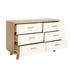 Meuble de rangement 3 tiroirs Rosewood, style grain de bois, individuel