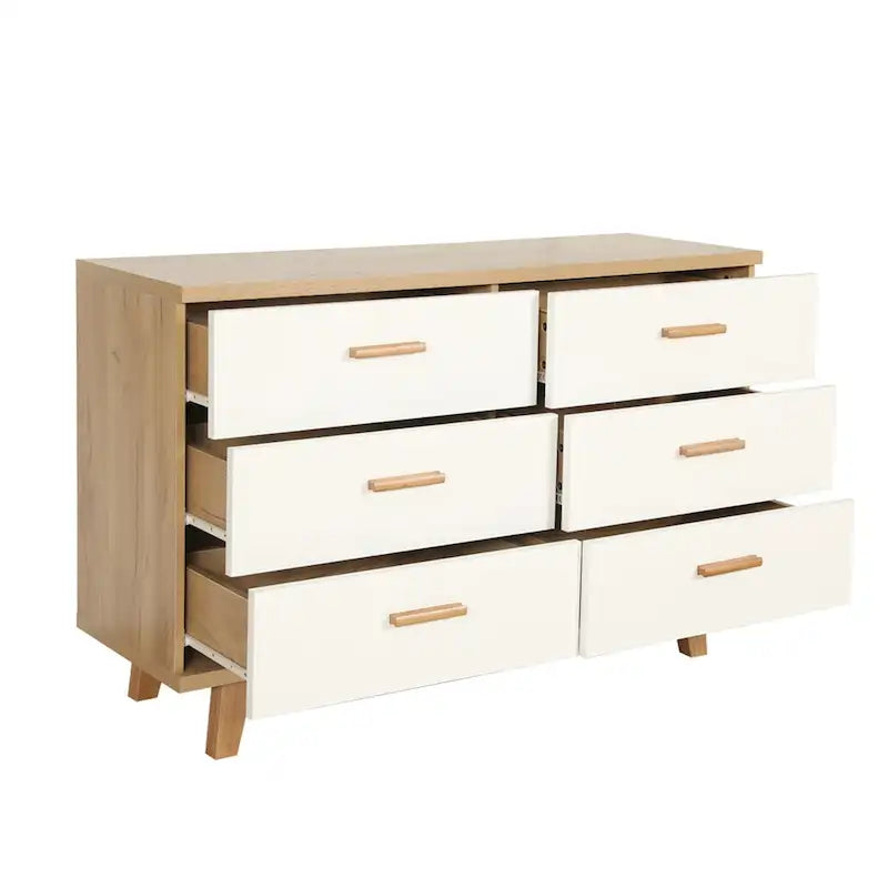Meuble de rangement 3 tiroirs Rosewood, style grain de bois, individuel
