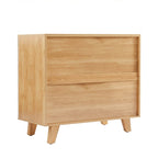 Meuble de rangement 3 tiroirs Rosewood, style grain de bois, individuel