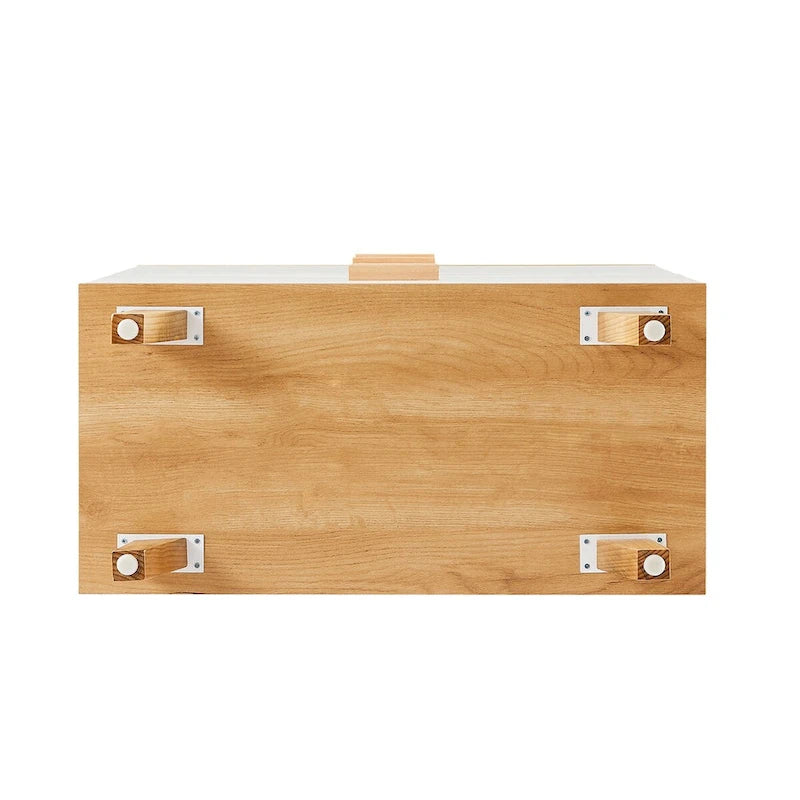 Meuble de rangement 3 tiroirs Rosewood, style grain de bois, individuel