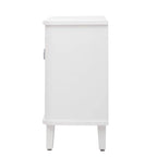 Armoire de rangement 3 portes à étagères réglables, blanche/noire