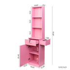 Armoire de rangement sur pied blanche/rose – Utilisation individuelle
