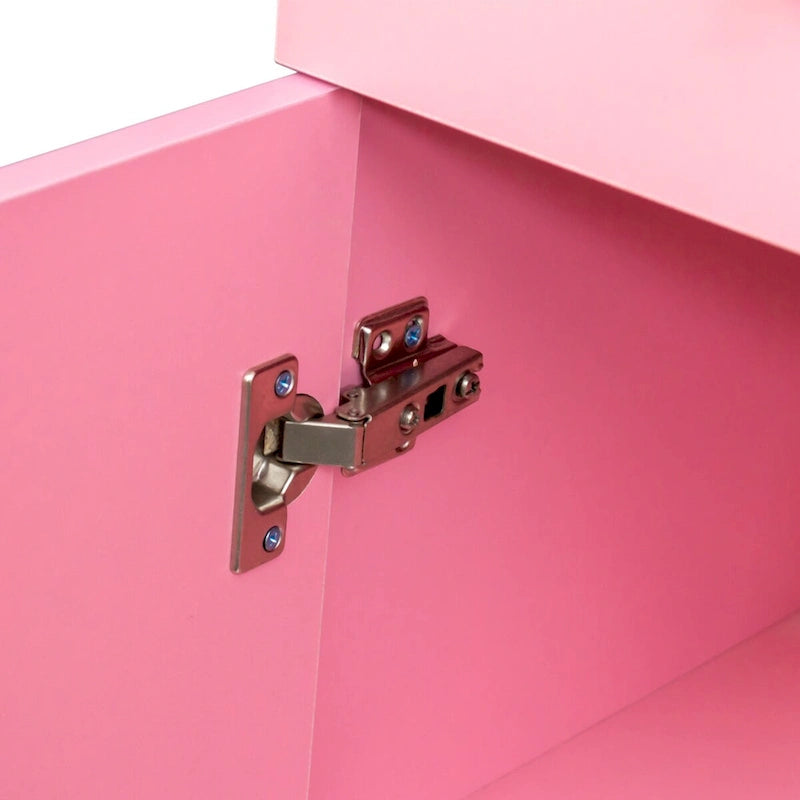 Armoire de rangement sur pied blanche/rose – Utilisation individuelle