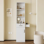 Armoire de rangement sur pied blanche/rose – Utilisation individuelle