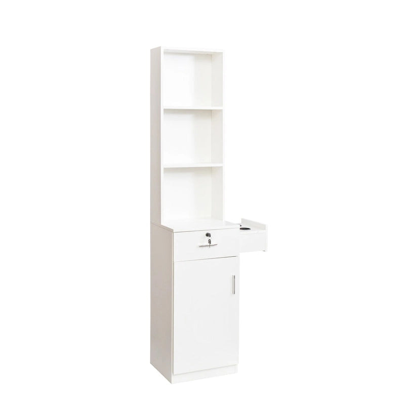 Armoire de rangement sur pied blanche/rose – Utilisation individuelle