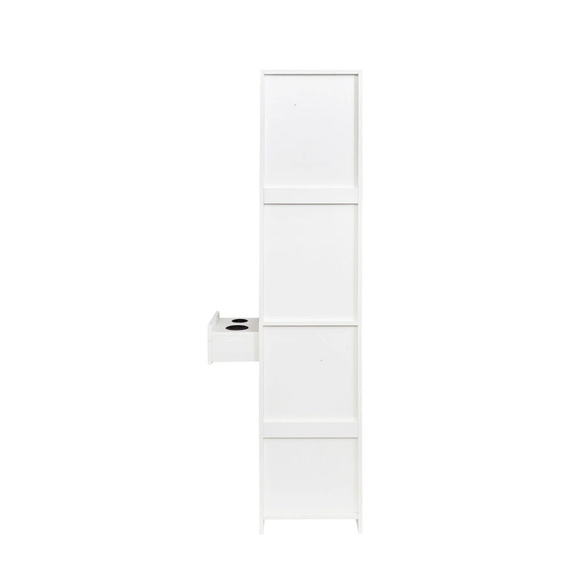 Armoire de rangement sur pied blanche/rose – Utilisation individuelle