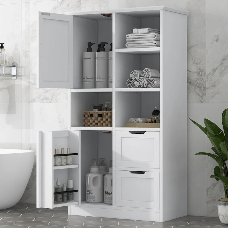 Meuble de rangement haut blanc pour 1 personne