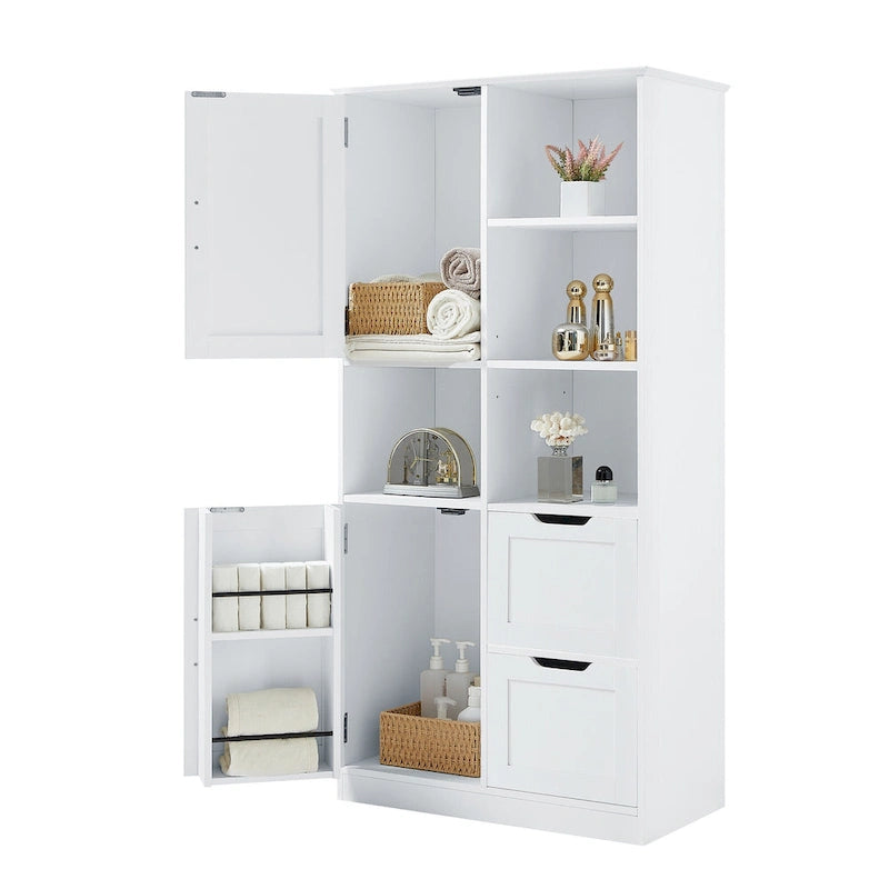 Meuble de rangement haut blanc pour 1 personne