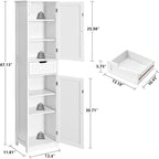 Armoire de rangement 2 portes marron/noir/blanc, montage 1 personne
