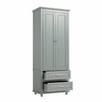 Armoire de rangement haute avec deux tiroirs