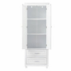 Armoire de rangement haute avec deux tiroirs