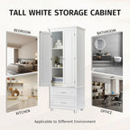 Armoire de rangement haute avec deux tiroirs