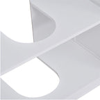 Meuble de rangement sous évier en U, double porte, 1 personne, blanc et gris