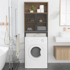 Étagère de rangement multi-couleurs de style industriel pour toilettes, montage par 1 personne, porte en maille