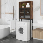 Étagère de rangement multi-couleurs de style industriel pour toilettes, montage par 1 personne, porte en maille
